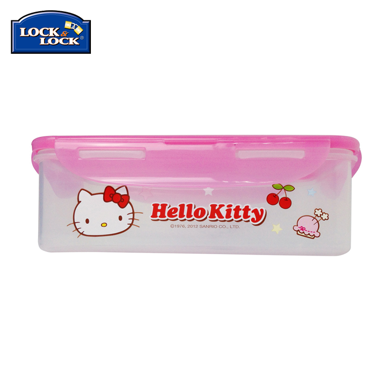 乐扣乐扣Hello Kitty粉色保鲜盒1L PP塑料大容量存储盒 HPL817-KT
