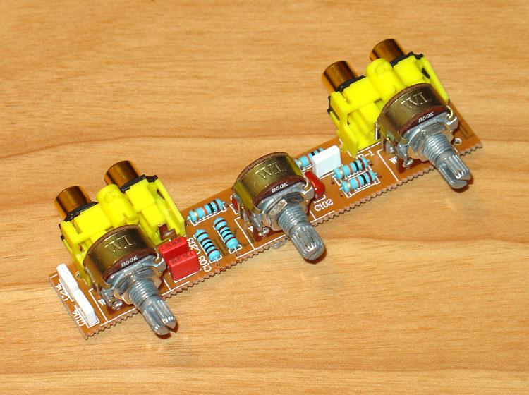 Pre-stage attenuation passive tone board with gold-plated RCA lotus seat or weldless thread