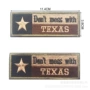 Đừng lộn xộn với huy hiệu Texas Đừng kích động Nhãn dán ma thuật thêu Mỹ Texas hình dán nhiệt quần áo