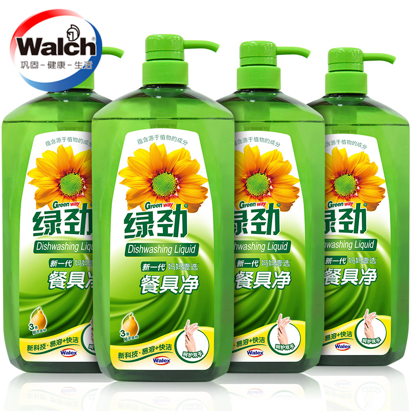 【天猫超市】绿劲妈妈壹选洗洁精餐具净柚子金桔2kg*4 威露士