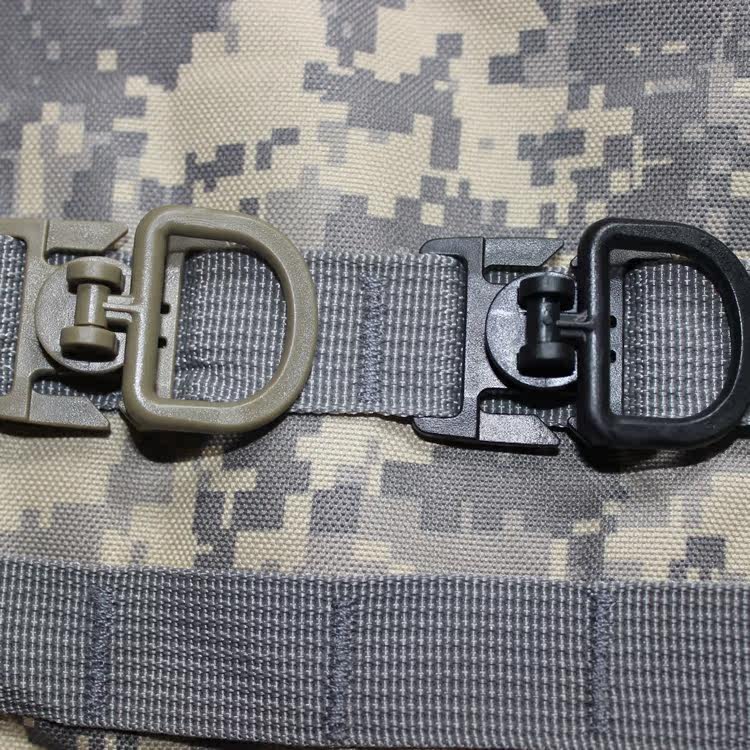 8 segment adjustable hanging buckle vest threading buckle bunch wire buckle 360 degrees rotatable D buckle Shoulder Bag D type hanging buckle water pipe buckle