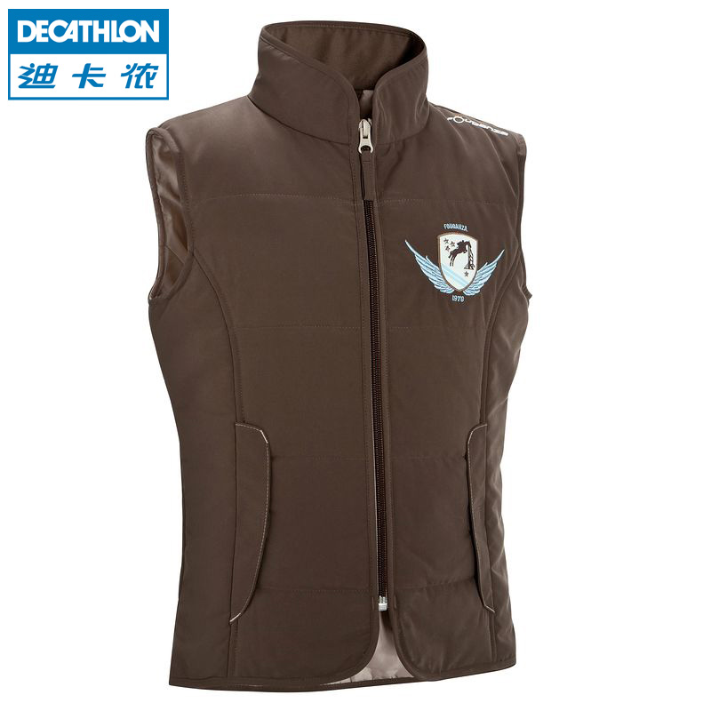 迪卡侬 马甲 秋冬儿童青少年 保暖马术背心马术服 FOUGANZA