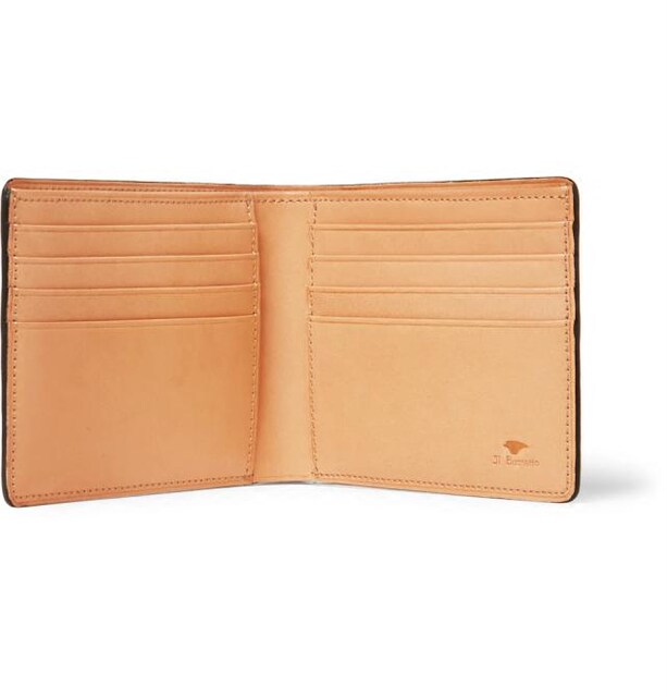 IL BUSSETTO Buffed Leather Folding Wallet