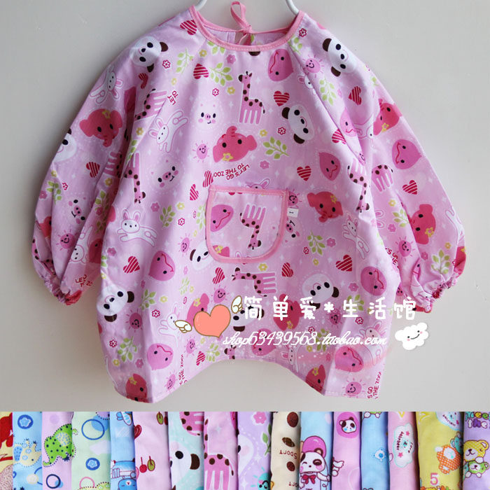 Children's Bibs Plus Size Eating Bibs Eating Clothes Baby Waterproof Reverse Dressing Kindergarten Aprons Painting Clothes
