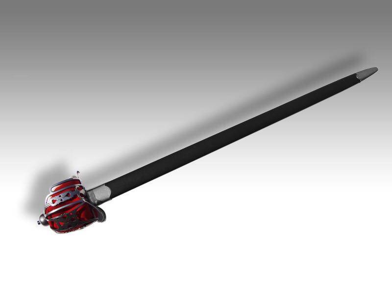 Hanway Metal Scotland's double-edged sword unopened with a knife