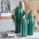 Xuất khẩu sang Hoa Kỳ Cây xương rồng mọng nước màu xanh lá cây trang trí Saguaro Ceramic mua đồ trang trí phòng ngủ Trang trí nội thất