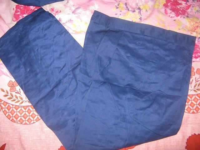Old - style polyester pants 87 sea blue polyester card 78 sea - air retired blue card pants