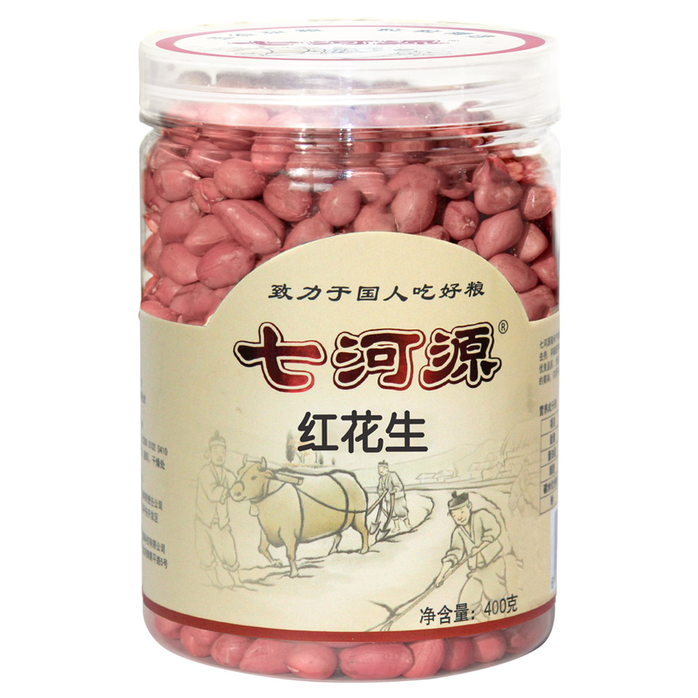 【天猫超市】七河源红花生400g/罐 五谷杂粮 红皮花生 花生米