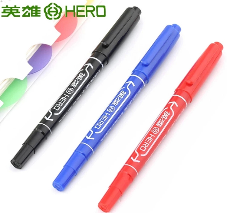 Hero 883 signed pen 10 tick pen waterborne marker pen hero oil small double head marker pen 887