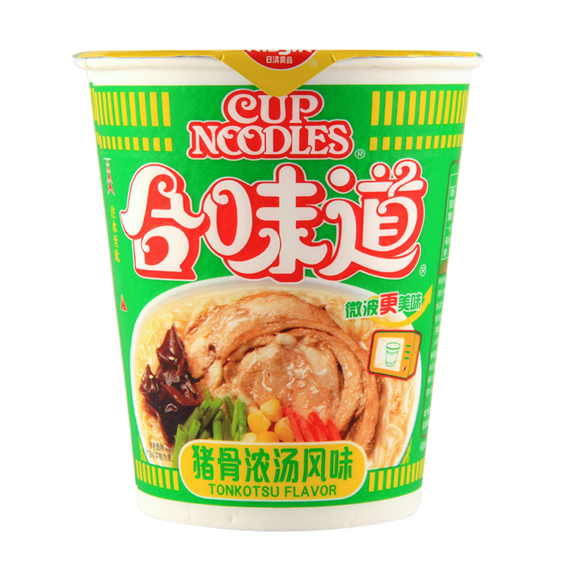 【天猫超市】日清泡面 合味道杯装猪骨浓汤风味 速食方便面89g