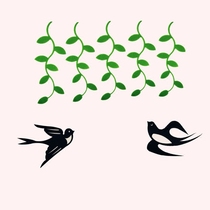 Blackboard decorative wall decorative classroom lay class cultural materials kindergarten without spinning swallow wicker
