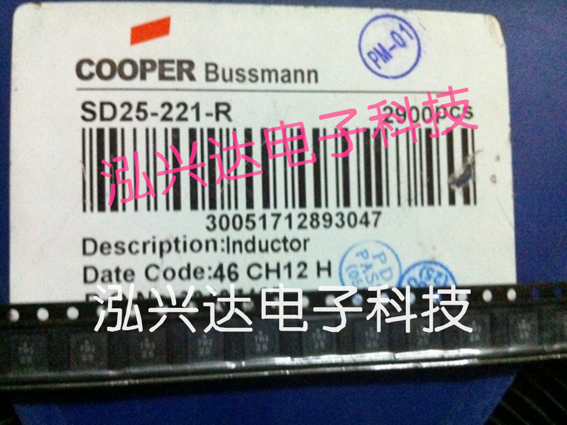 SD25-221-R 220UH 446mA TW2 25 COOPER BUSSMANN patch power inductive