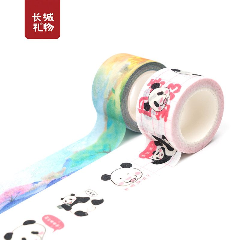 (Great Wall gift) Washi tape Panda Bada Paper tape Great Wall four seasons paper tape