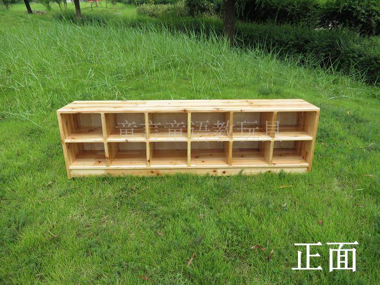 Kindergarten Solid Wood Shoes Cabinet Wearing Shoes Rack School Home Mall Training Early Teach Moniker Monwood Double-swap Shoe stool