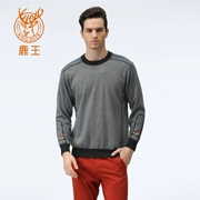 Luwang cashmere áo len trung tâm mua sắm với cùng một đoạn vòng cổ người đàn ông tinh khiết cashmere người đàn ông giản dị của màu xám lạc đà 110134392