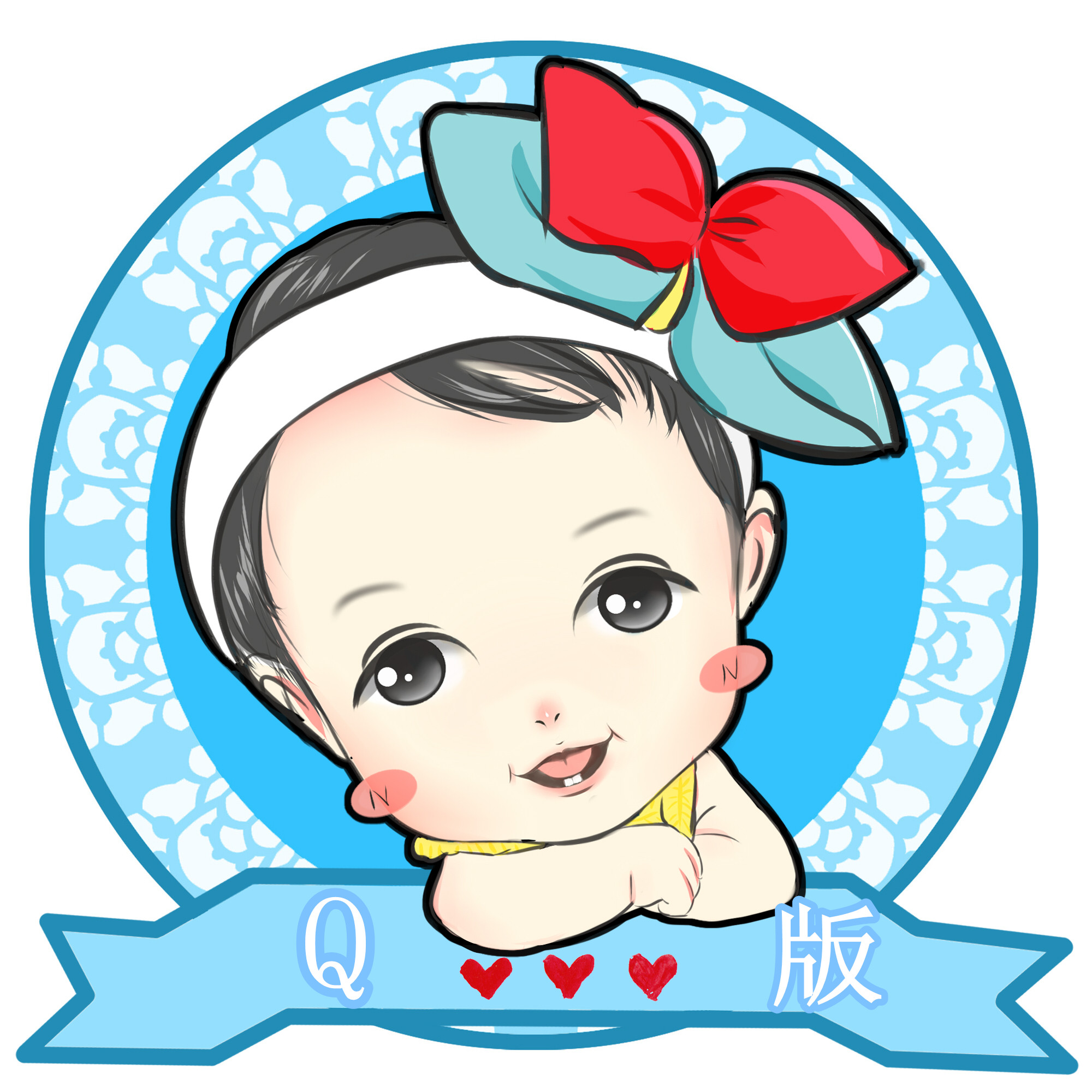 Turn Hand Drawing Cute Q Version Cartoon Avatar Cartoon Custom Illustrations Baby Baby Portrait Shaped Avatar Logo Design