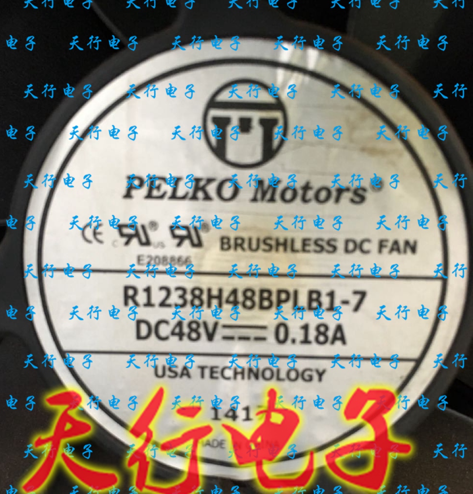 PELKOMOTORS R1238H48BPLB1-7 48V 0 18A 12CM 12038 converter fan