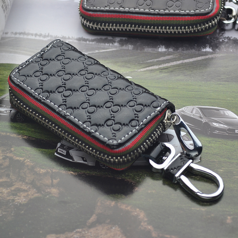 Leather key chain car key bag Korean version gift leather waist padlock key bag men and women key chain set special offer