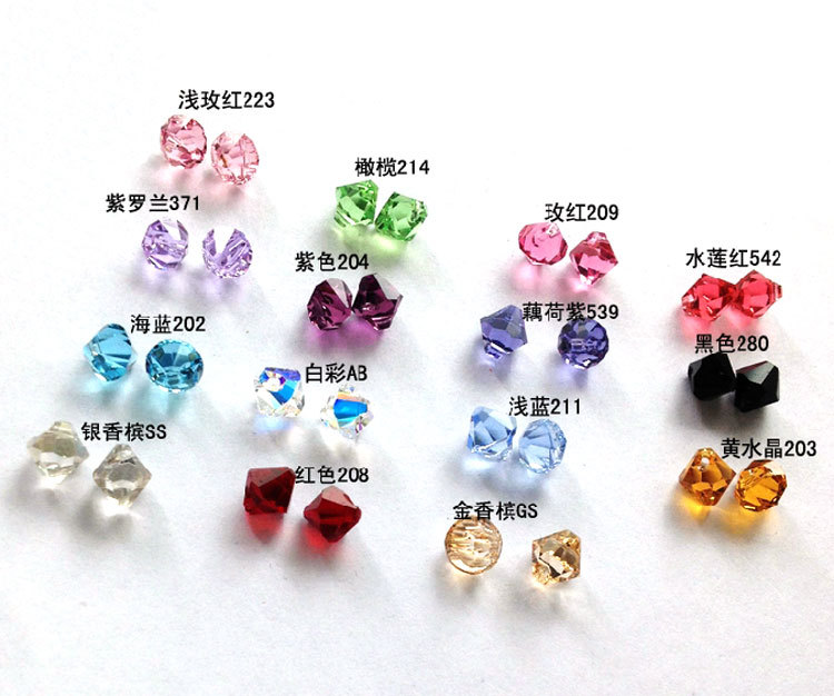 Imported Original Authentic Austrian Swarovski Crystal 6328 Rhombus Pendant 6mm Handmade DIY Jewelry Material Package