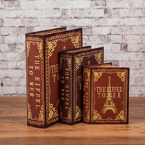 European modern retro simulation book fake book study bookcase decorative photography prop book box storage box ornaments