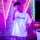 Hip hop tay ngắn nam quốc triều nửa tay áo mới 2018 áo thun đường phố quần áo khiêu vũ nam phiên bản Hàn Quốc lỏng lẻo đôi tay áo ngắn áo thun nam big size Áo phông ngắn