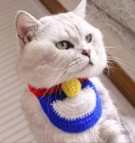Бесплатная доставка ручной питомец Doraemon Wool Cat Catbles Meow Dog Dog Teddy Dingdang воротник смешное тело сборка