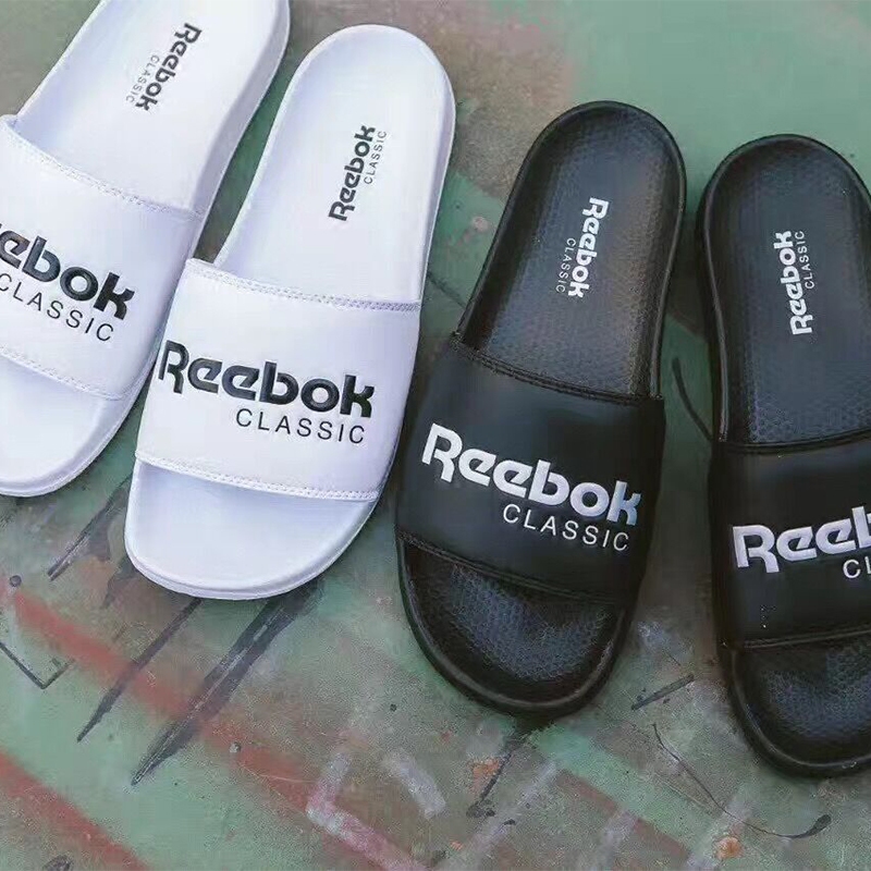 reebok slippers white