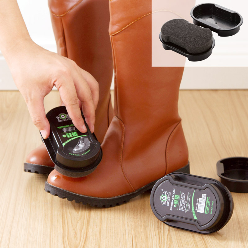 2097A double-sided one-wipe colorless shoe wax brush leather maintenance care shoe polish leather shoe sponge