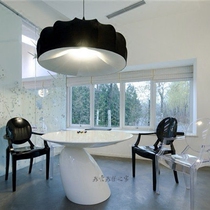 Modern 6-person table 110cm designer glass fiber reinforced plastic mushroom dining table parabel table