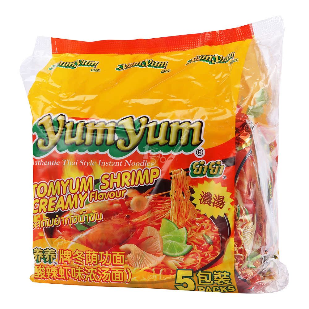 养养 yumyum冬荫功面 酸辣虾味浓汤面 70g*5