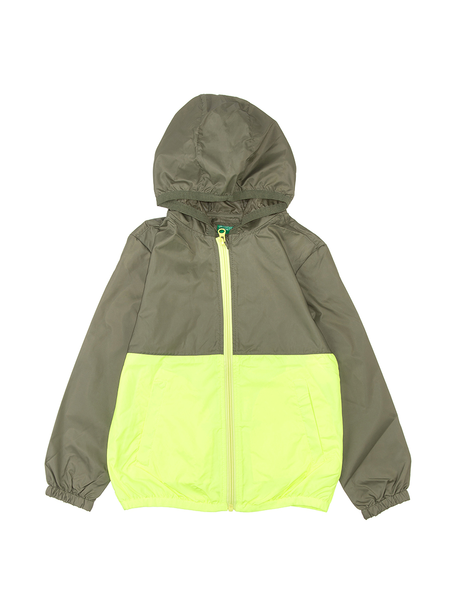 Benetton/贝纳通 墨绿色拼接连帽男童外套