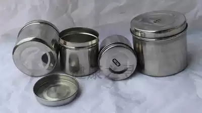 8 9 10 12CM stainless steel ointment cup oil medicine tank cotton ball cylinder dressing tank Hot Cup disinfection tank