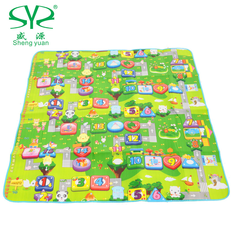 Shengyuan Picnic Mat Outdoor 1 8 * 1 8 m Anti-damp cushion Thickened Cartoon Children Crawl Mat Beach Mat 460g