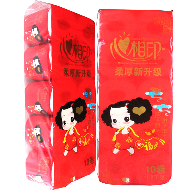 心相印卷筒纸卫生纸巾冬己 180gx10卷x2提BT2910