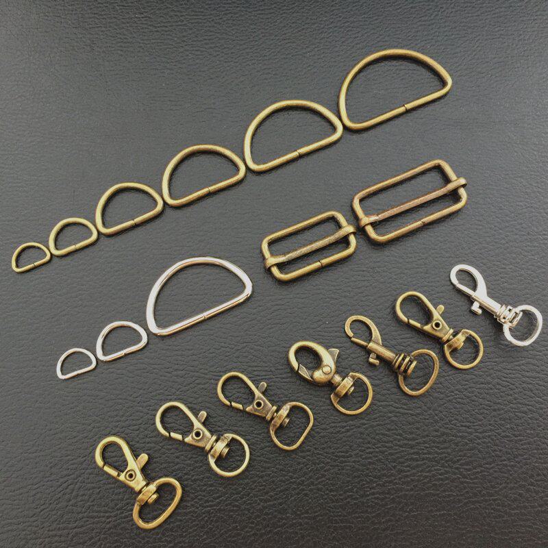 Alloy Accessories Manual material D Buttons Day Character Button Multi Spec Lobster Buckle Hook hanging buckle ancient bronze color