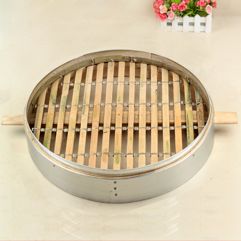 52cm outer diameter Anqing Jiangzhen steamer bag aluminum alloy skin bamboo steamed buns steamed steamed buns special large steamer commercial
