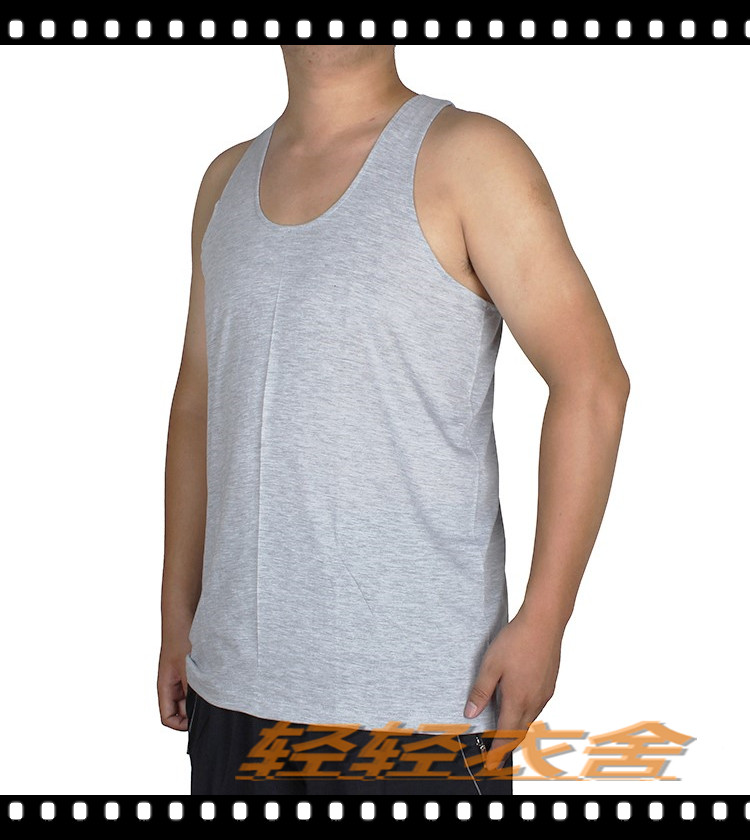 Summer three-ring middle-aged men's sleeveless T-shirt suspender cotton vest cotton vest underwear men's thin top