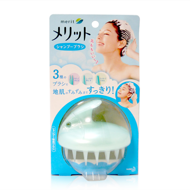 【日本直邮】KAO/花王Merit头皮按摩刷按摩梳洗发刷 1个