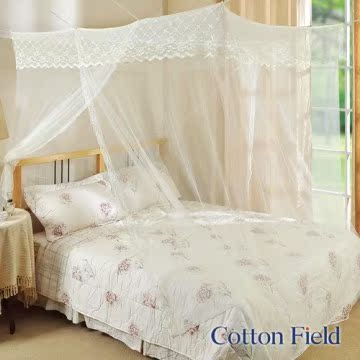 棉花田【艾莉丝】单人刺绣蚊帐-米色(90x180cm)台湾官网直邮进口