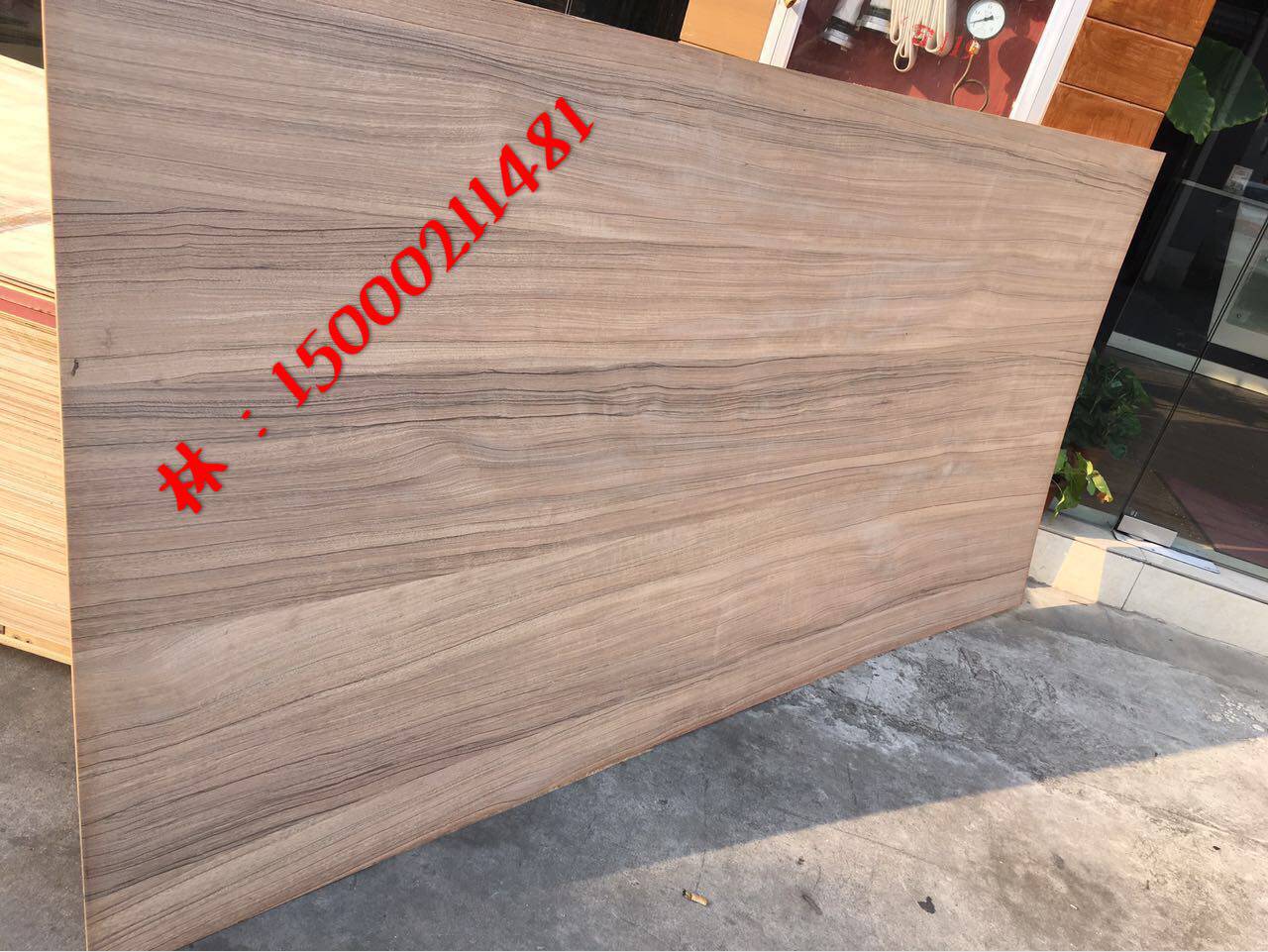 Black walnut paint-free veneer Background wall wainscoting decorative wood veneer uv coating board Veneer paint-free board