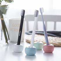 Creative macaron color personality simple toothbrush holder toothbrush holder ceramic tooth seat couple toothbrush base holder