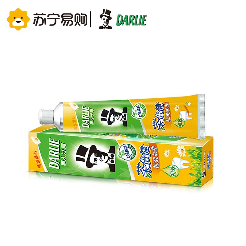 【苏宁易购】黑人(DARLIE)茶倍健 牙膏 140g(杭菊龙井)