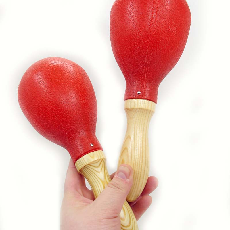 - Percussion handbell KTV wooden handle sand hammer adult use ( large pair )