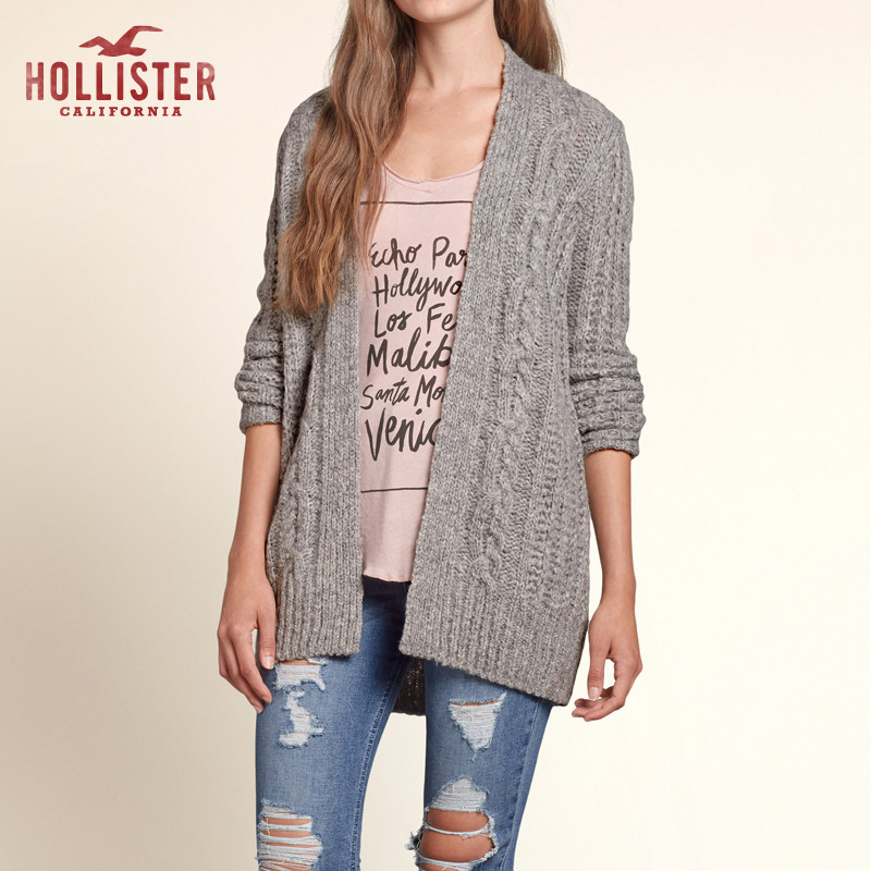 Hollister绞花针织开衫 女 97784