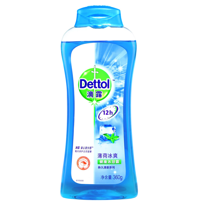 滴露旗舰店 薄荷冰爽沐浴露360g 男女持久留香 清洁保湿补水滋润