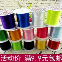 Dây chuyền vòng tròn phẳng nhỏ Handmade dây thừng đính cườm Dây đan tay dây đàn hồi Vòng đeo tay phẳng đeo hạt cao su - Vòng đeo tay Clasp vòng tay gỗ