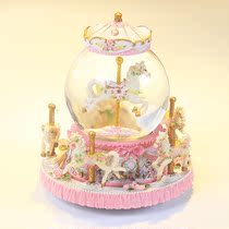 Carousel Crystal Ball Music Box Music Box Music Box with Snowflake Creative Valentines Day to send girls and girlfriends