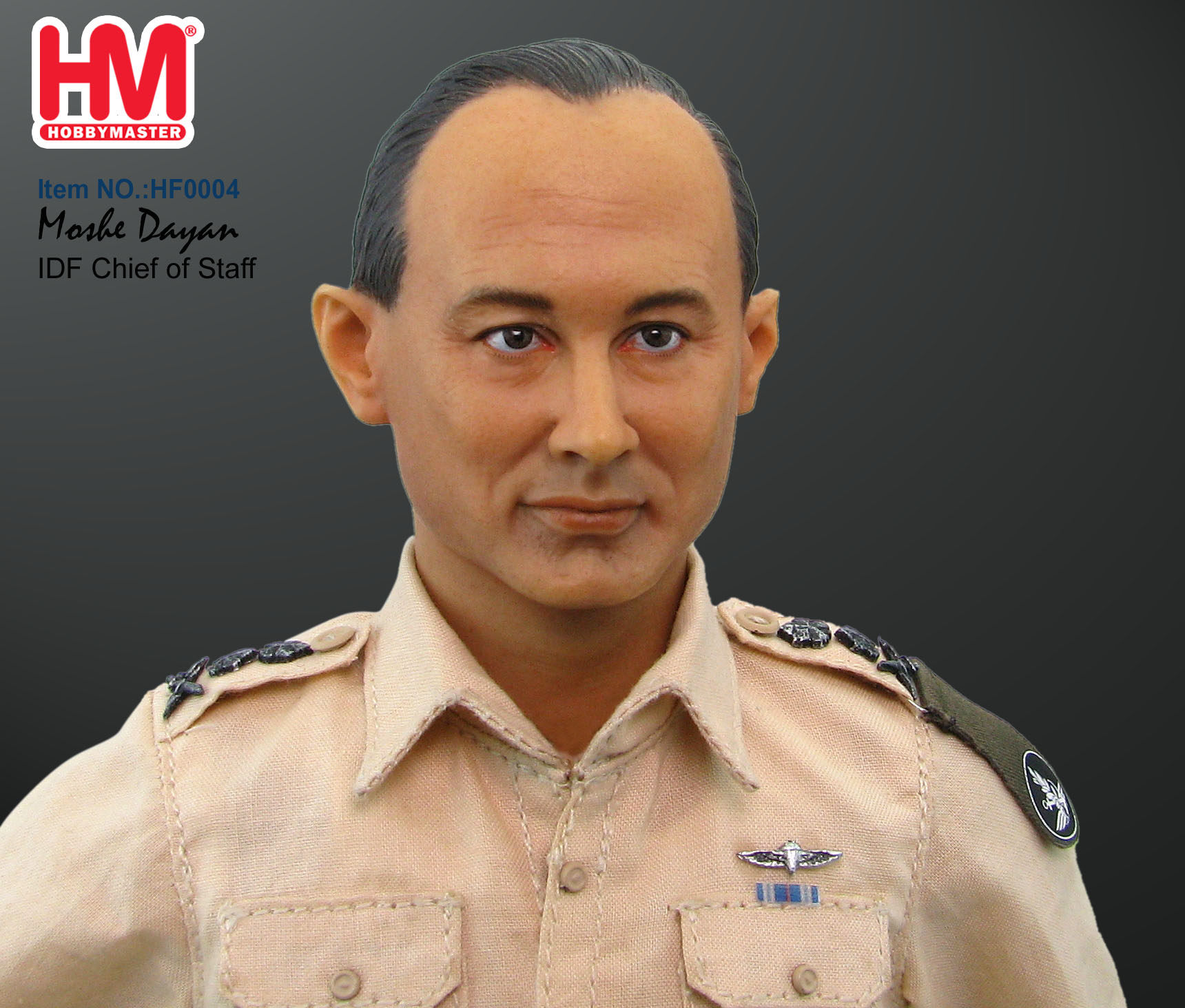 Promotion products HM Collector HF0004 1 6 Moses Dayan joint mobilization personnel model