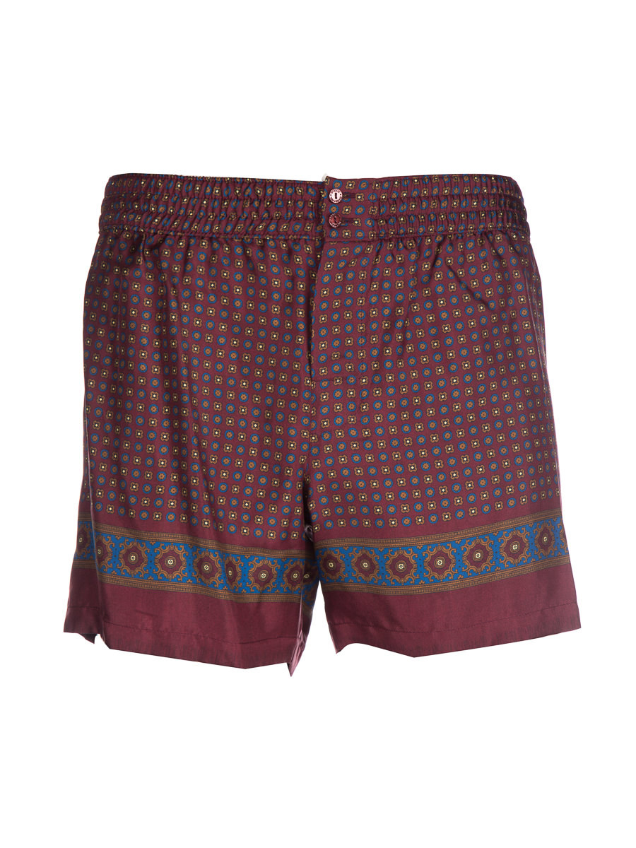 Dolce&Gabbana 红色印花双扣式短裤