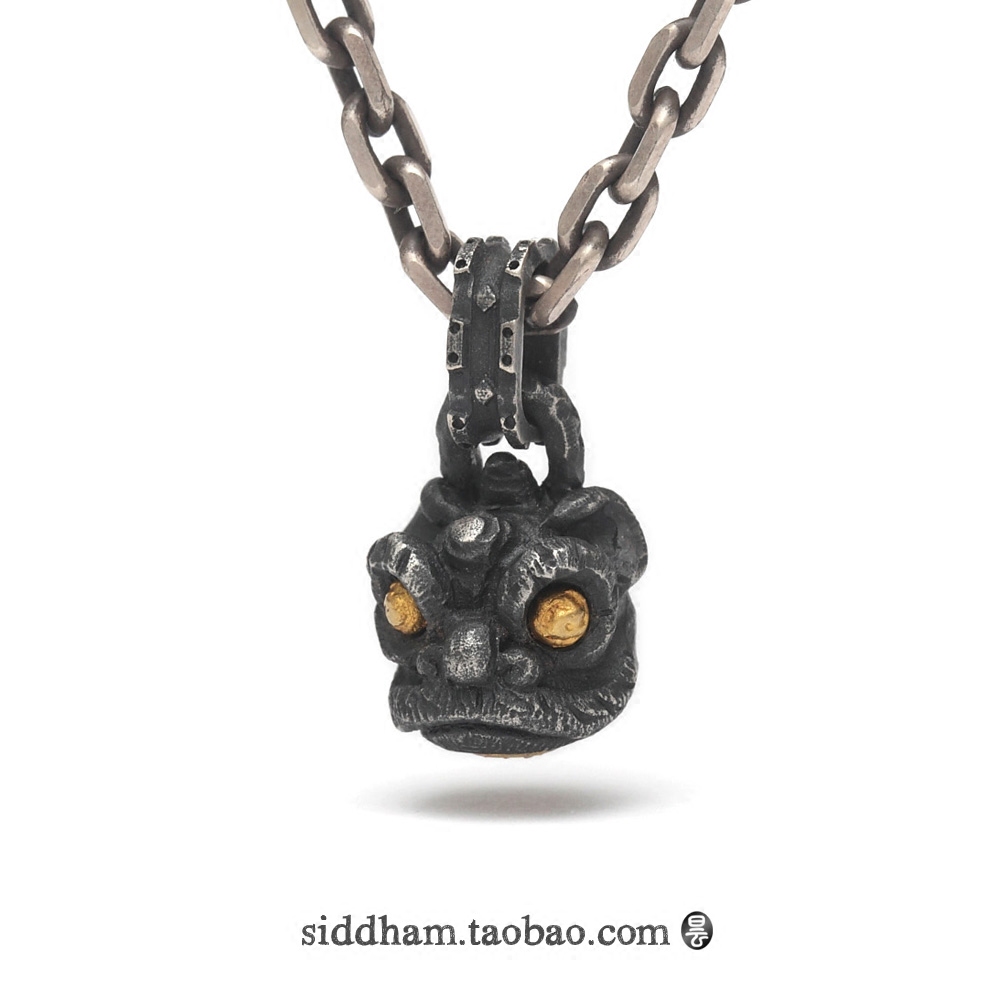 Good in the pan SIKTAAM ~ original 925 silver gold Lions Pendant Lions Pendant Taijiao Silver Necklace Accessories Pendant Pendant